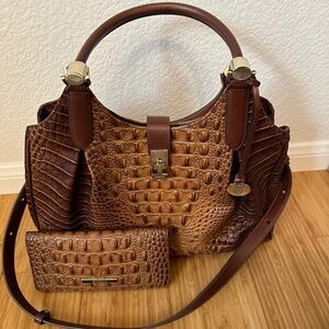 NWOT Brahmin Celia Saddle Park Handbag and Wallet